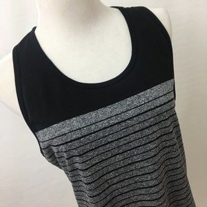 Active wear top grey black racer back tank XL C3